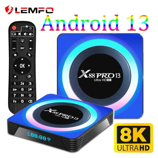New X88 PRO 13 TV Box Android 13 8K WIFI 6 RK3528 Quad-Core 4GB 64GB Bluetooth 5.0 Media player - A1Smartstore®