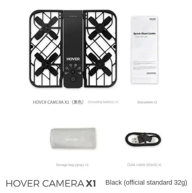 HOVER Air X1 Self Flying Camera Pocket Sized Drone HDR Video Capture Palm Takeoff Intelligent Flight Paths Follow Me Mode - A1Smartstore®