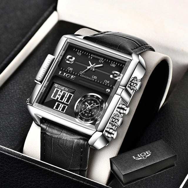 2022 LIGE Sports Watch Men Top Luxury Brand Waterproof Analog Military Digital Watches - A1SmartStore®