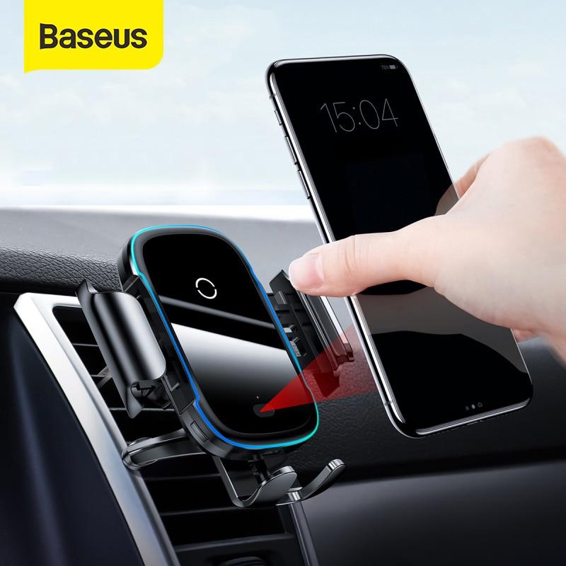Baseus 15W QI Wireless Charger Car Mount for iPhone Samsung Car Phone Holder - A1SmartStore®
