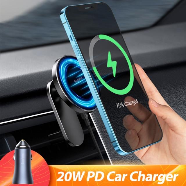 Baseus Magnetic Car Wireless Charger Wireless Charging Car Charger Phone Holder - A1SmartStore®