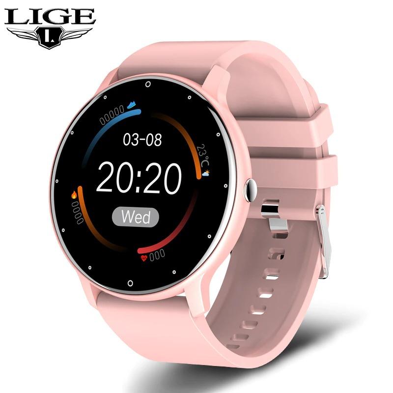 LIGE New Smart Watch Men Full Touch Screen Sport Fitness Watch IP67 Waterproof - A1SmartStore®