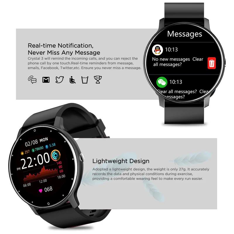 LIGE New Smart Watch Men Full Touch Screen Sport Fitness Watch IP67 Waterproof - A1SmartStore®
