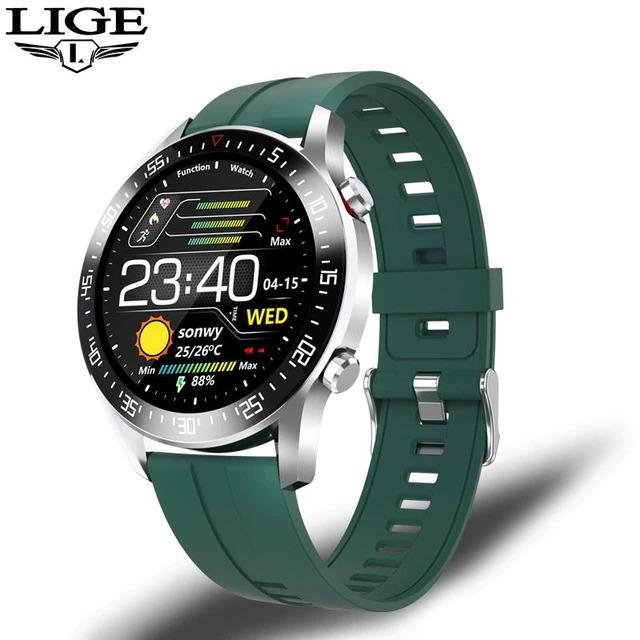 LIGE Smart Watch Men Heart Rate Blood Pressure Information Reminder Sport Smart Watch - A1SmartStore®