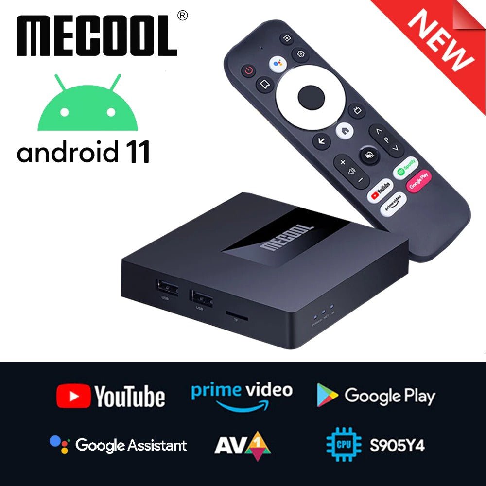 Mecool Android 11 TV Box KM7 ATV Google Certified Amlogic S905Y4 DDR4 5G WiFi Youtube 4K Netflix - A1SmartStore®