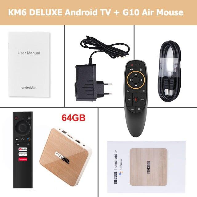 Mecool KM6 deluxe Wifi 6 Amlogic S905X4 Android 10.0 Google Certified AV1 BT5.0 TV BOX - A1SmartStore®
