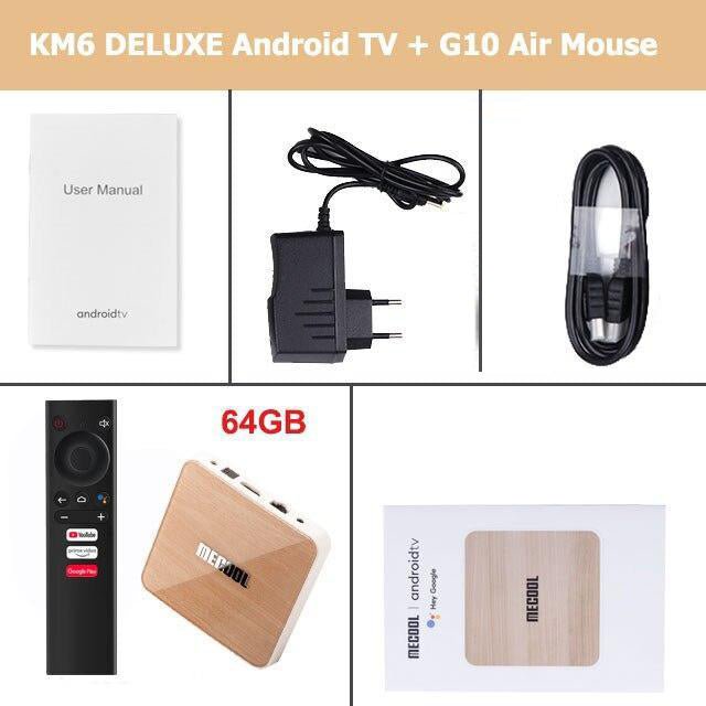 Mecool KM6 deluxe Wifi 6 Amlogic S905X4 Android 10.0 Google Certified AV1 BT5.0 TV BOX - A1SmartStore®