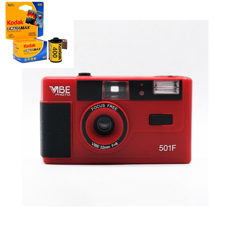 New Vibe Vintage Retro 501F 35mm Reusable Non-Disposable Film Camera - A1SmartStore®